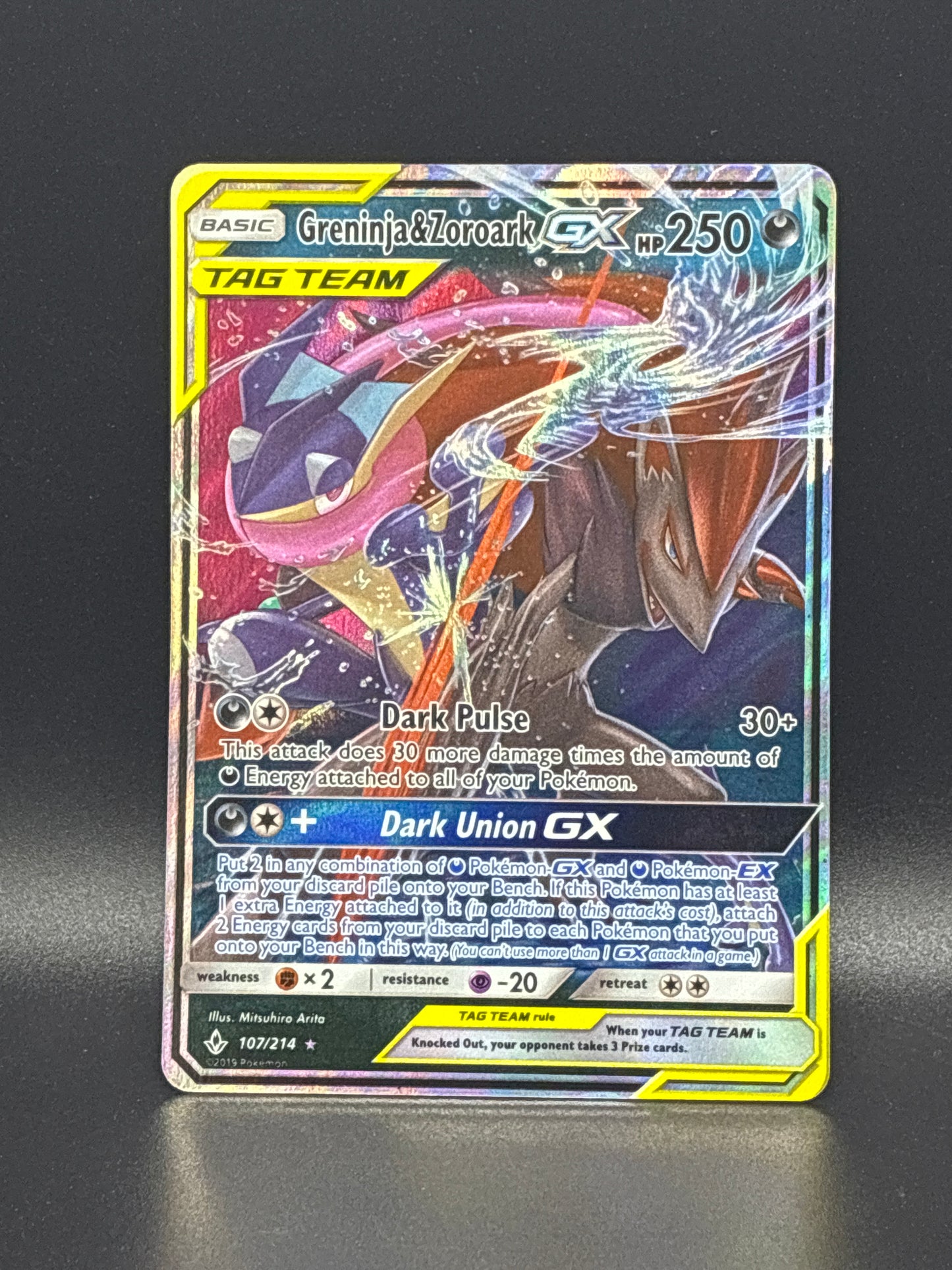#107/214 Greninja & Zoroark GX Unbroken Bonds