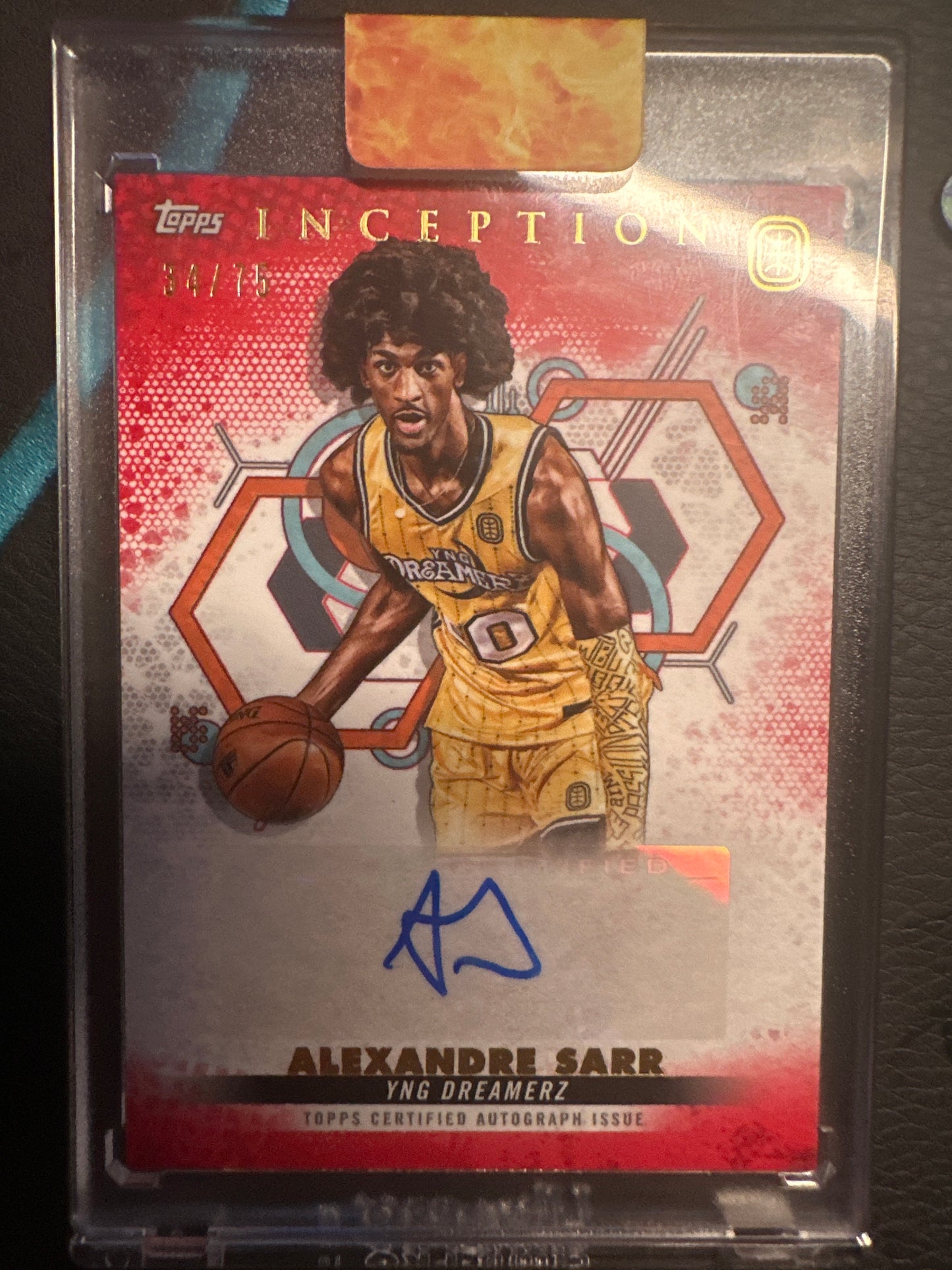 Alexandre Sarr IA-AS2 2022 Topps Inception Red Auto /75