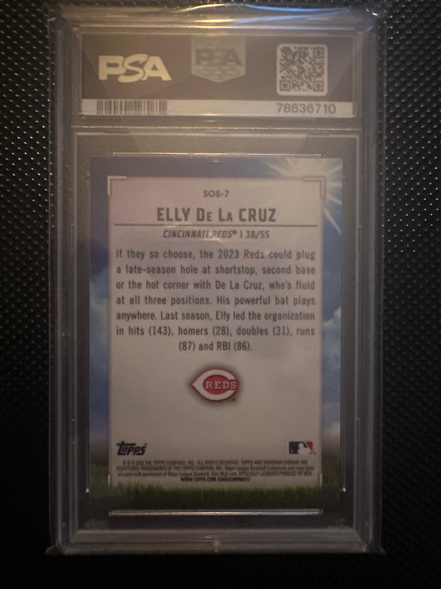 Elly De La Cruz SOS-7 2023 Bowman Sights on September PSA 10