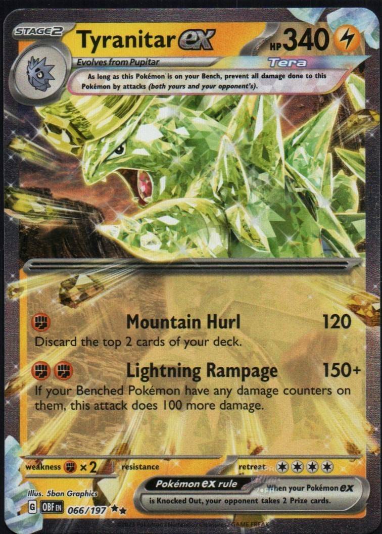 #066/197 Tyranitar ex SV03: Obsidian Flames tcg