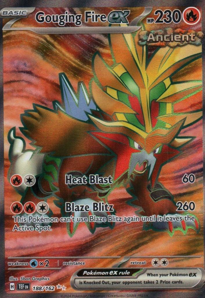 #188/162 Gouging Fire ex SV05: Temporal Forces Ultra Rare tcg