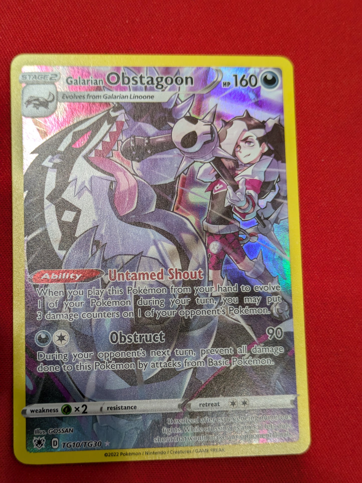 #TG10/TG30 Galarian Obstagoon SWSH10: Astral Radiance Trainer Gallery