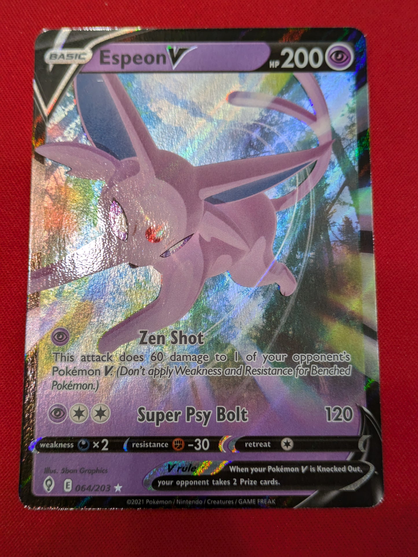 #064/203 Espeon V SWSH07: Evolving Skies