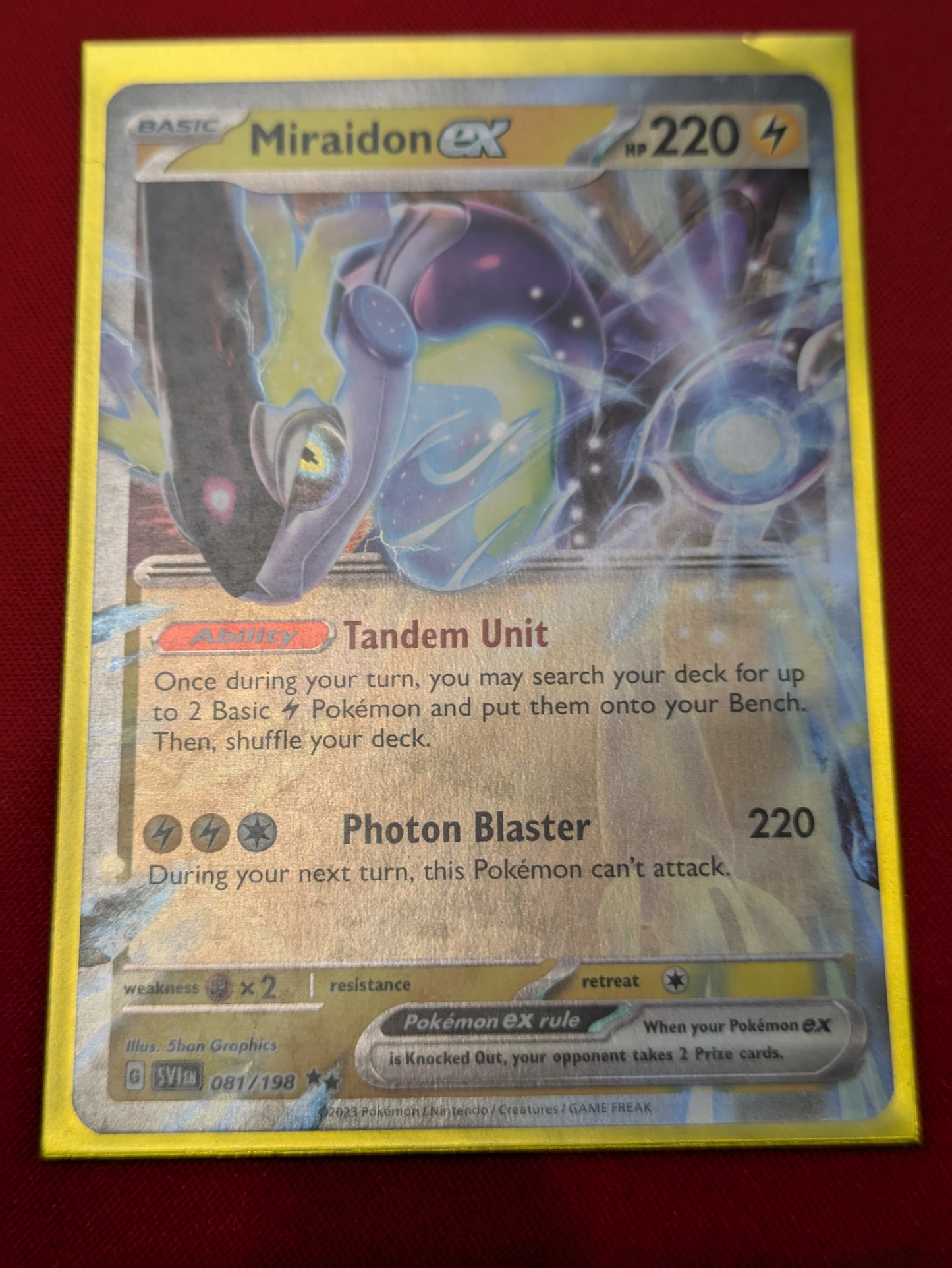 #081/198 Miraidon ex SV01: Scarlet & Violet Base Set