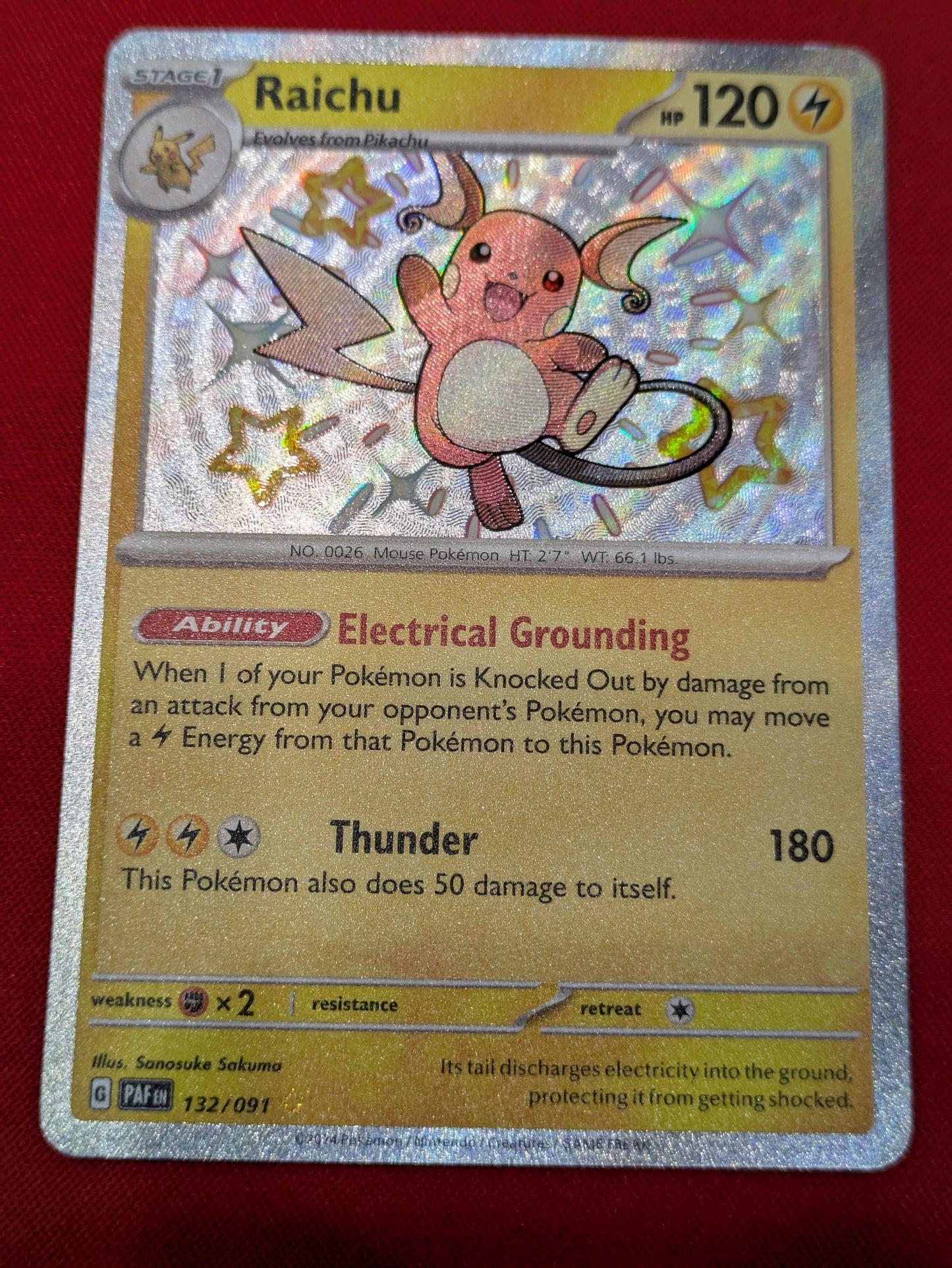 #132/091 Raichu SV: Paldean Fates
