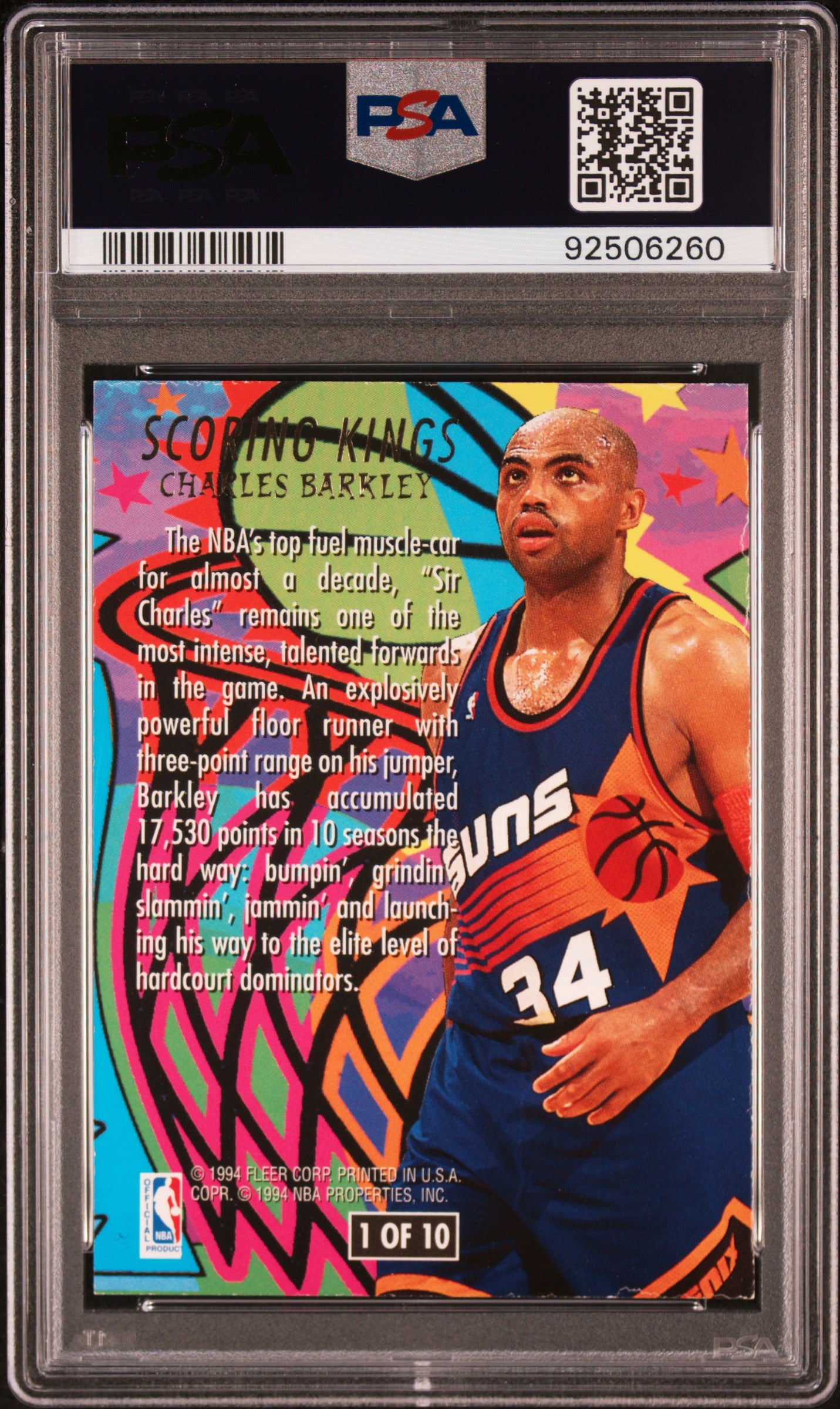 1994-95 Ultra #1 Charles Barkley Scoring Kings PSA 7