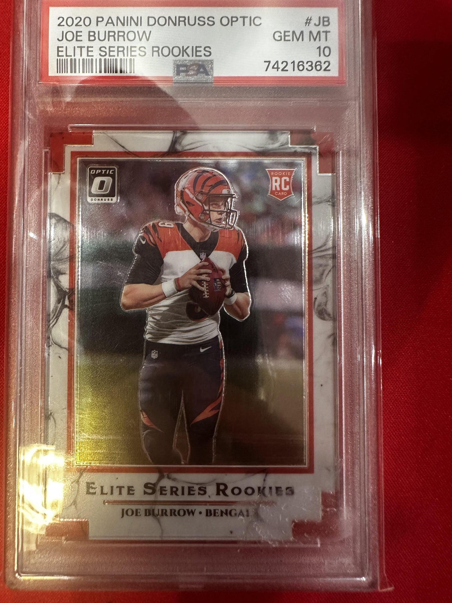 2020 Donruss Optic Joe Burrow Rookie Elite Series PSA