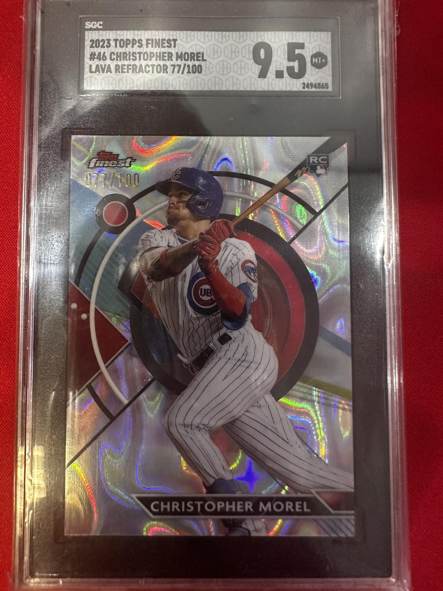 2023 Topps Finest Christopher Morel Lava Refractor 77/100 #46