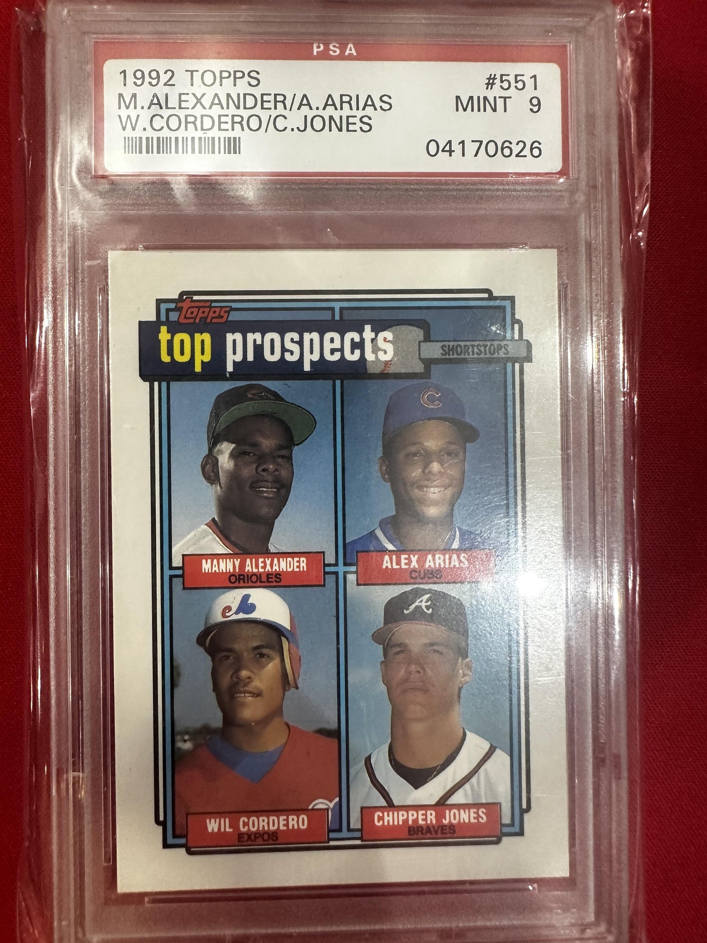 1992 Topps #551 Top Prospects Shortstops PSA 9