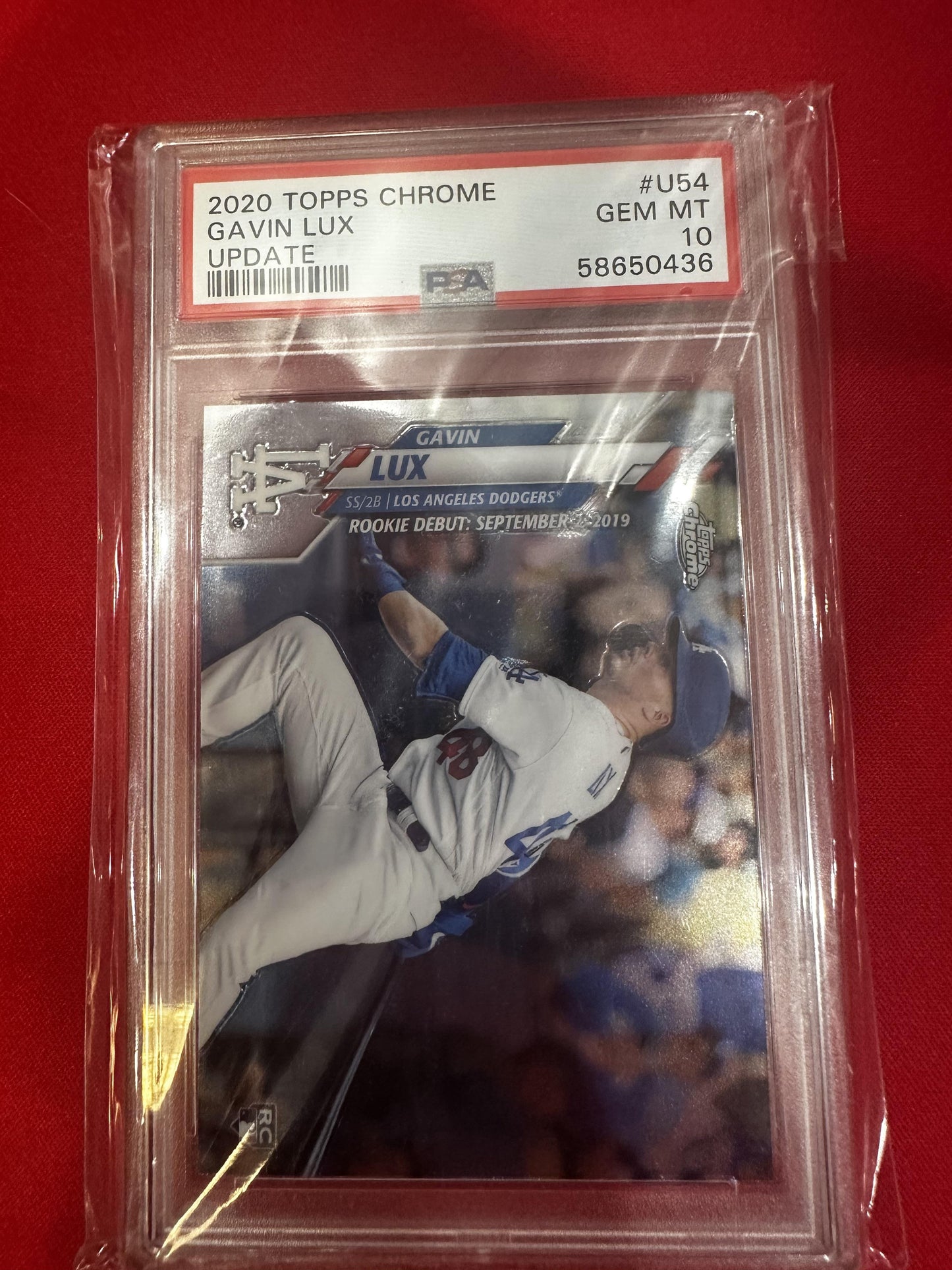 2020 Topps Chrome Update #U-54 Gavin Lux PSA UPDATE