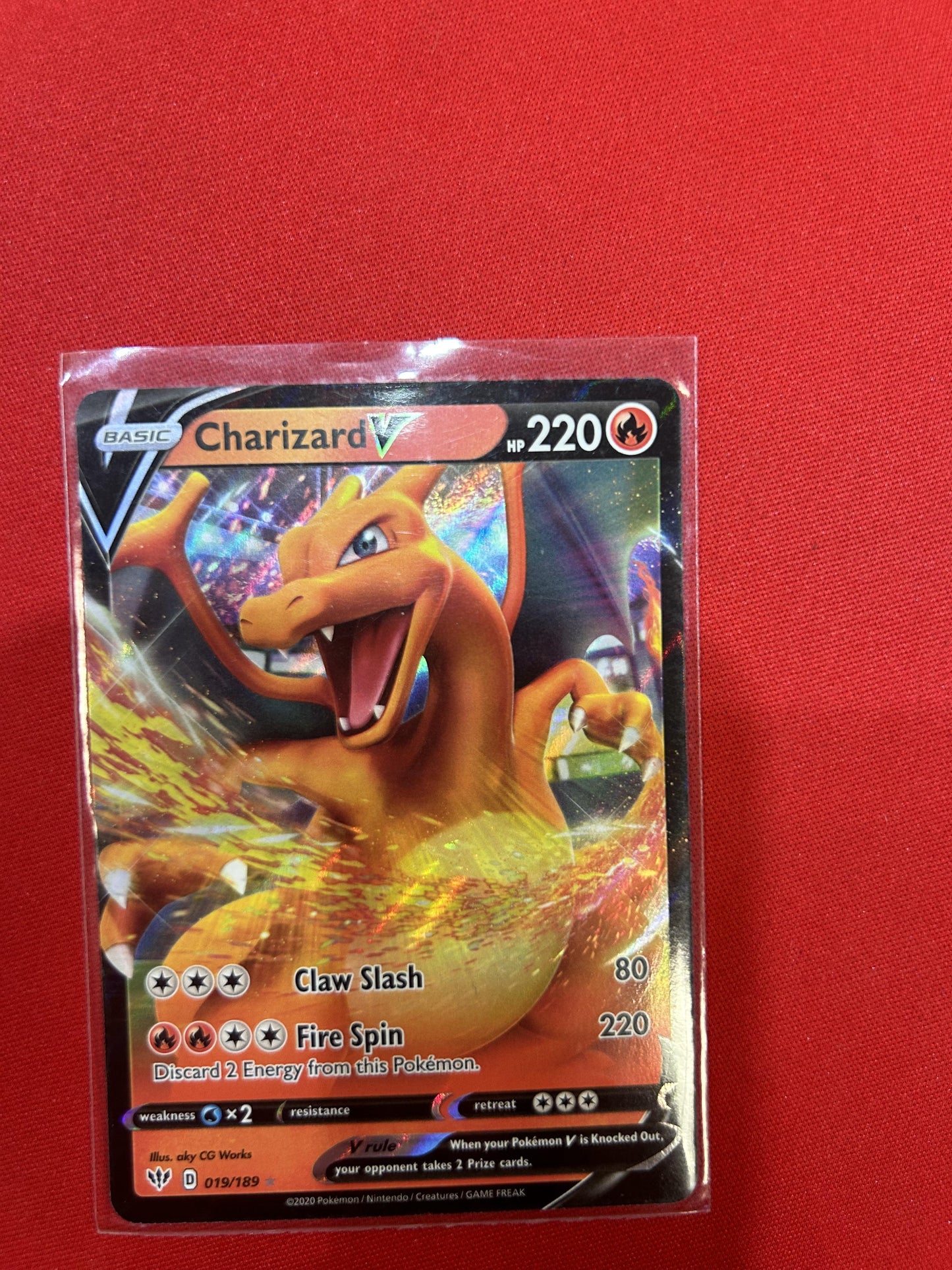 #019/189 Charizard V SWSH03: Darkness Ablaze