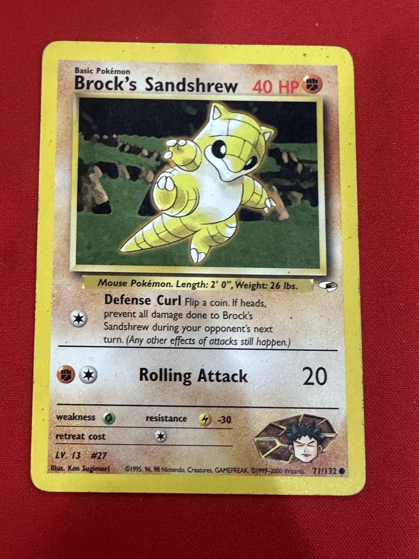 #071/132 Brock's Sandshrew (71) Gym Heroes