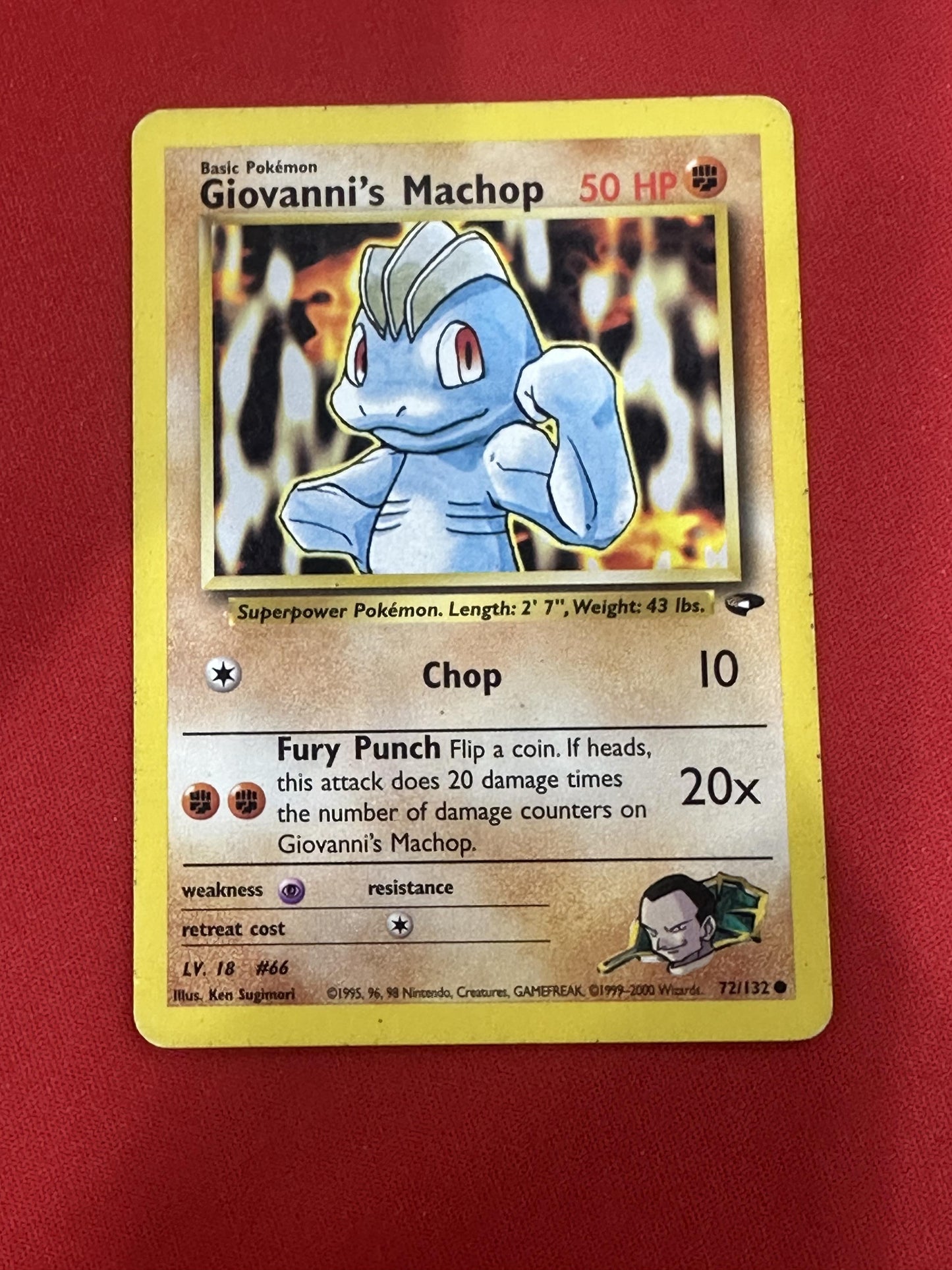 #072/132 Giovanni's Machop Gym Challenge