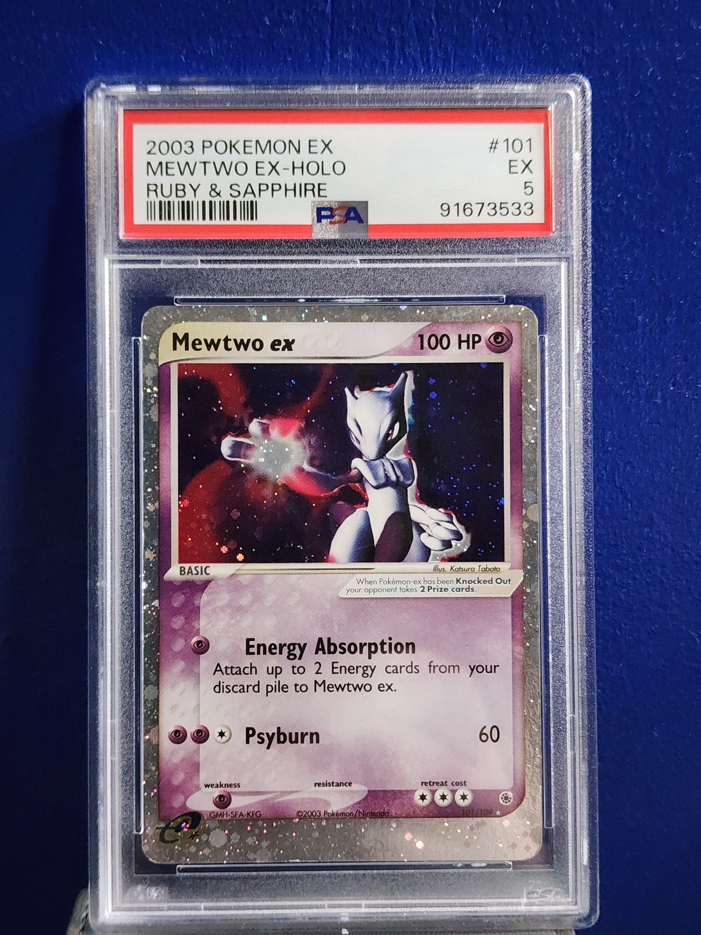 #101/109 Mewtwo ex Ruby and Sapphire PSA