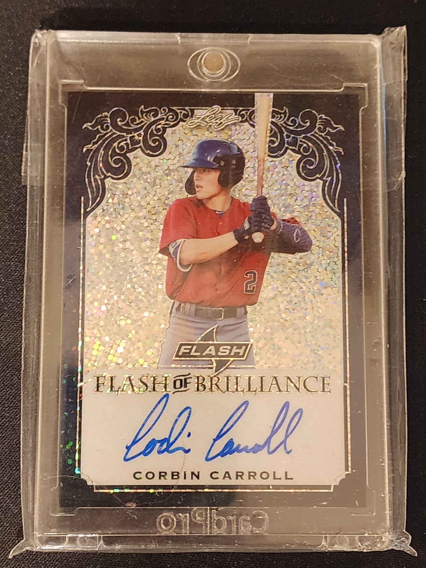 #FB-CC1 Corbin Carroll 2019 Leaf Flash Auto #/50 Flash of Brilliance Blue