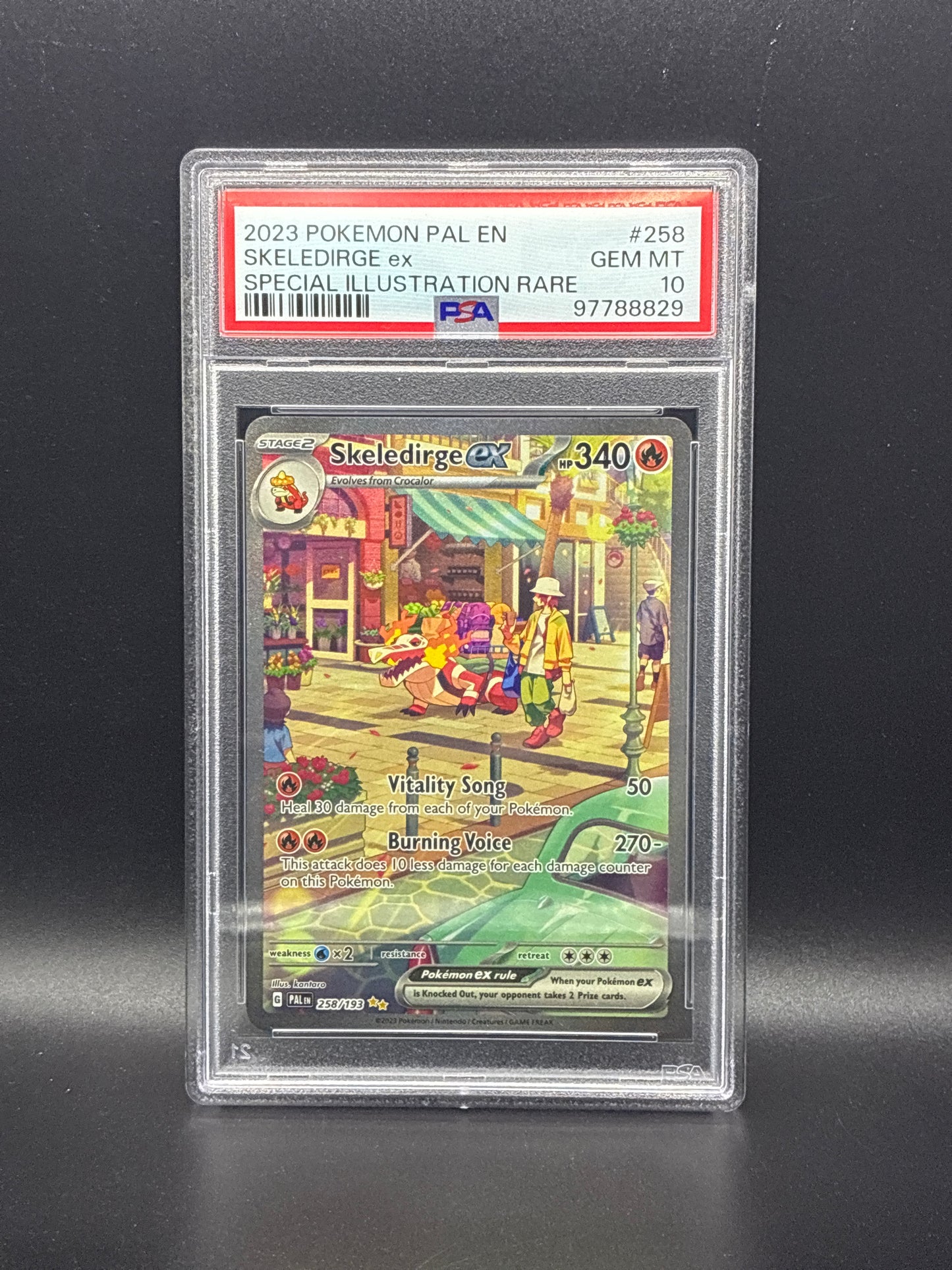 #258/193 Skeledirge ex Special Illustration Rare Paldean Fates PSA 10