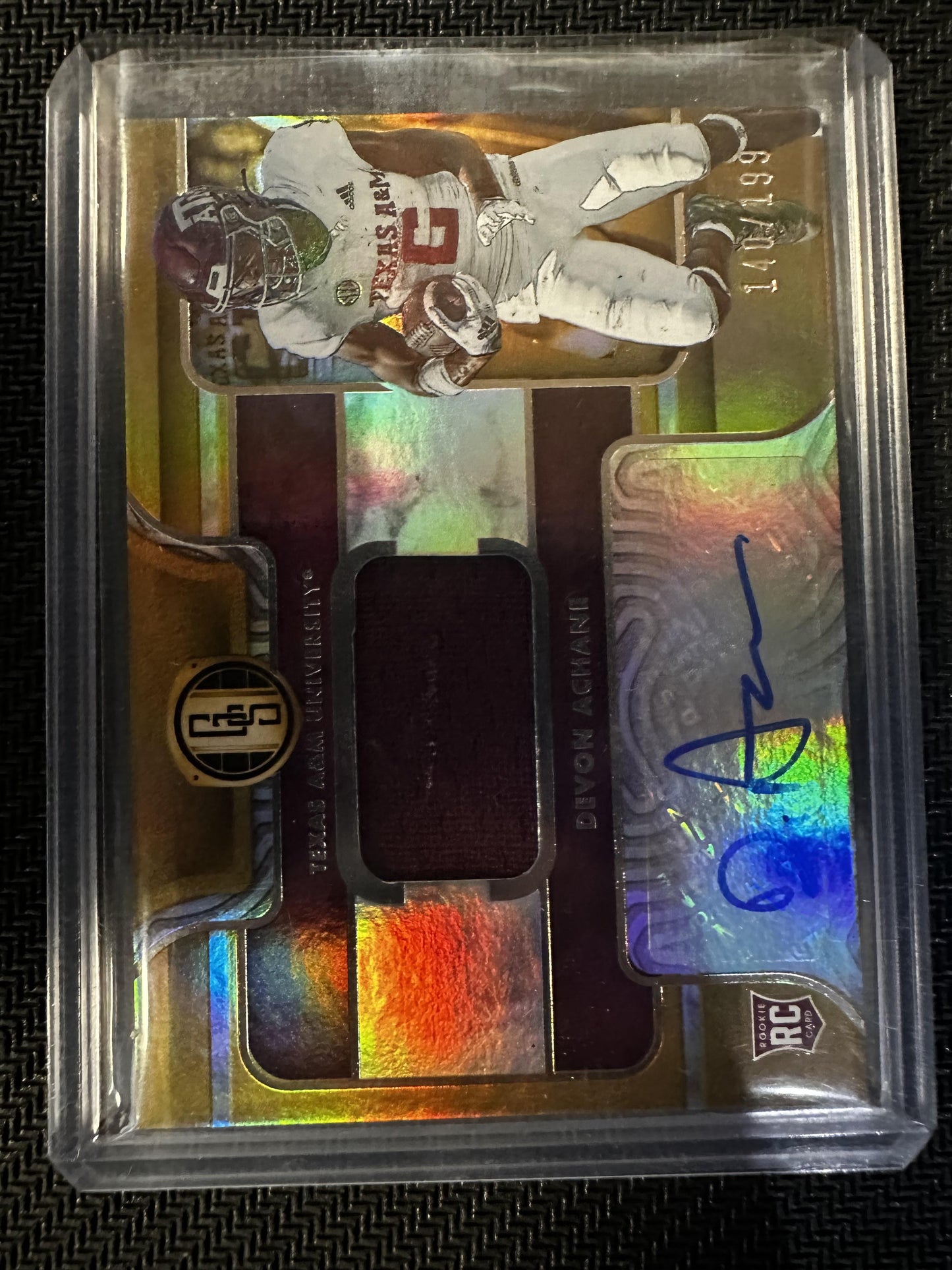 #GS-DA Devon Achane 2023 Draft Picks /199 Aggies Gold Standard Auto