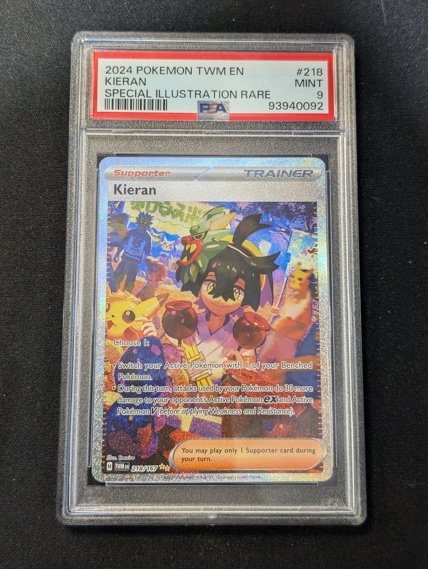 #218/167 Kieran SV06: Twilight Masquerade MT PSA 9