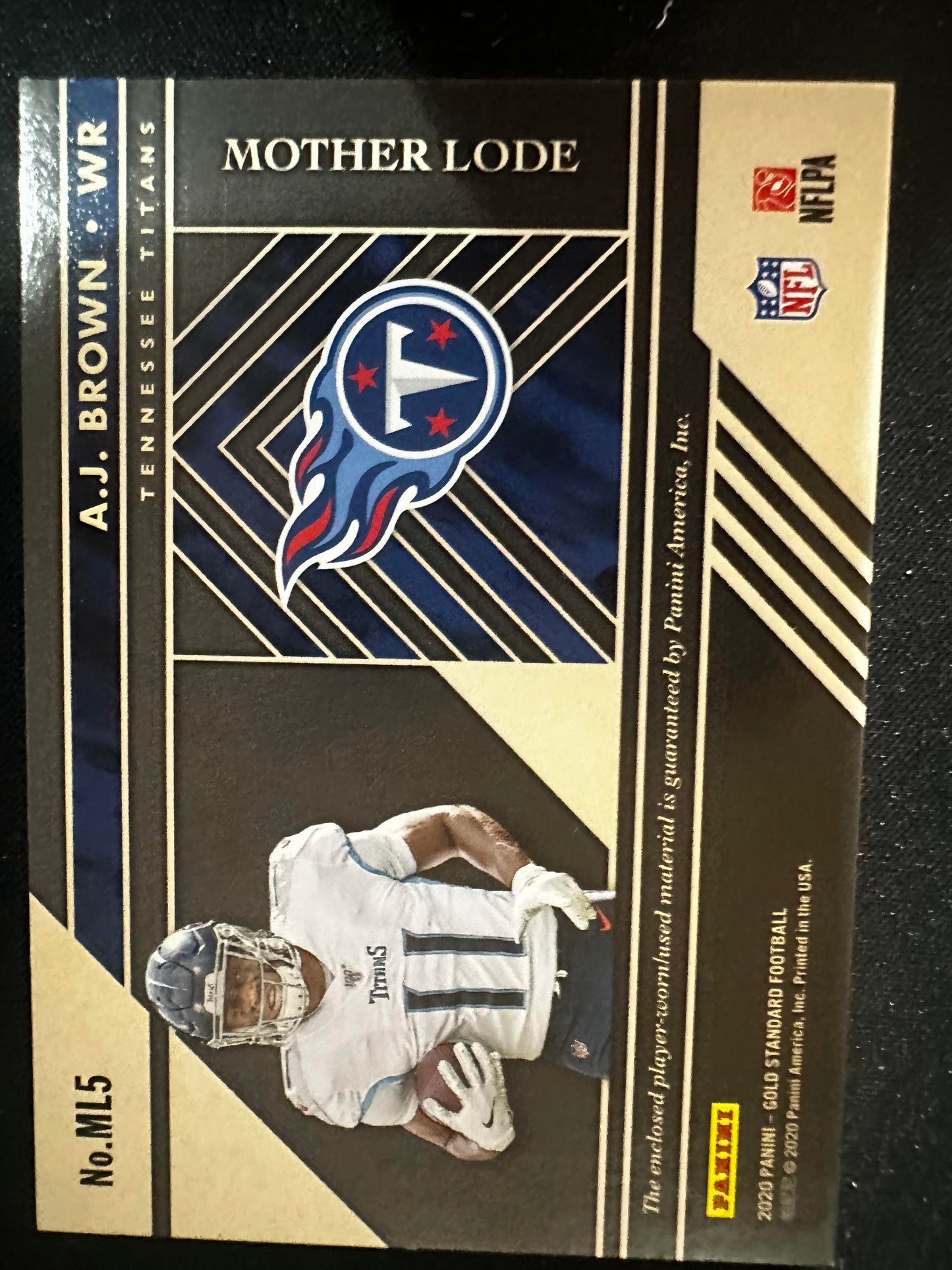 #ML5 A.J. Brown 2020 Panini Gold Standard SN,MEM #/199 Mother Lode
