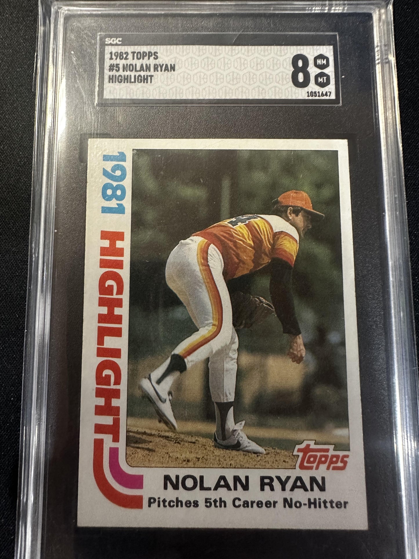 #5 Nolan Ryan 1982 Topps Houston Astros sports