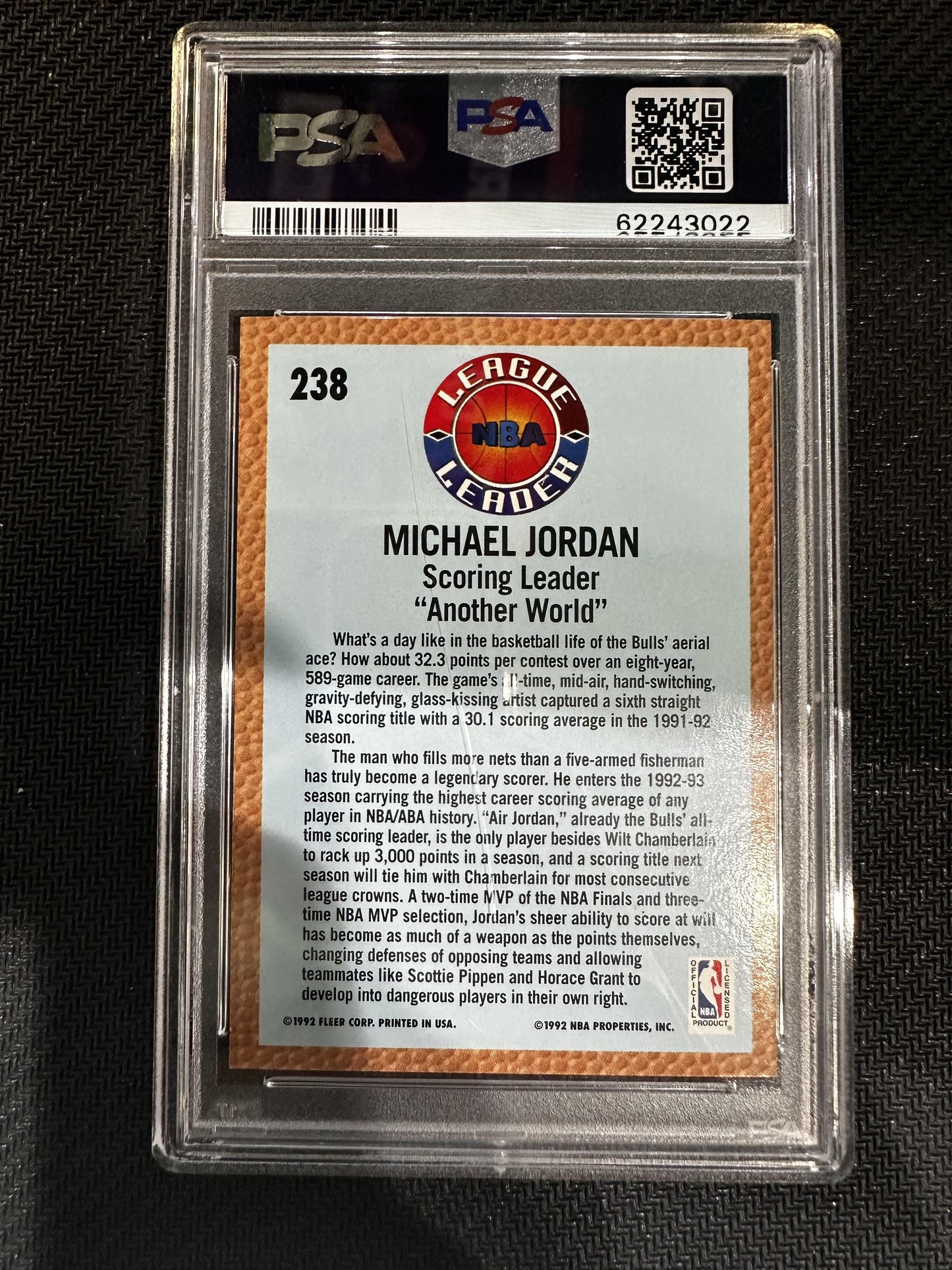 #238 Michael Jordan 1992 Fleer 8 NM-MT sports