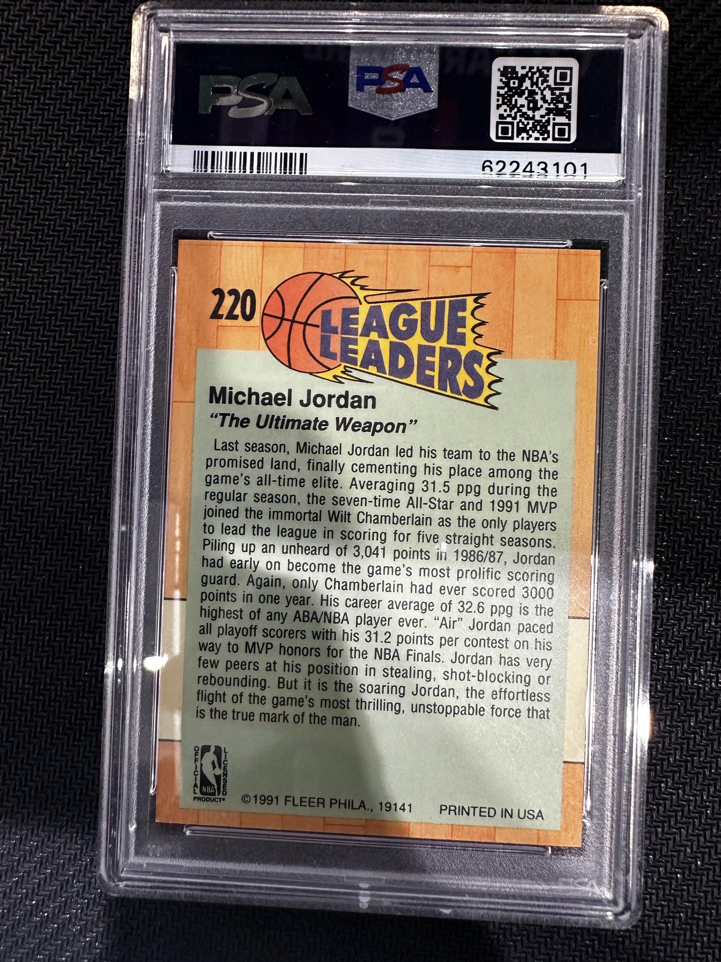#220 Michael Jordan 1991 Fleer 8 NM-MT sports