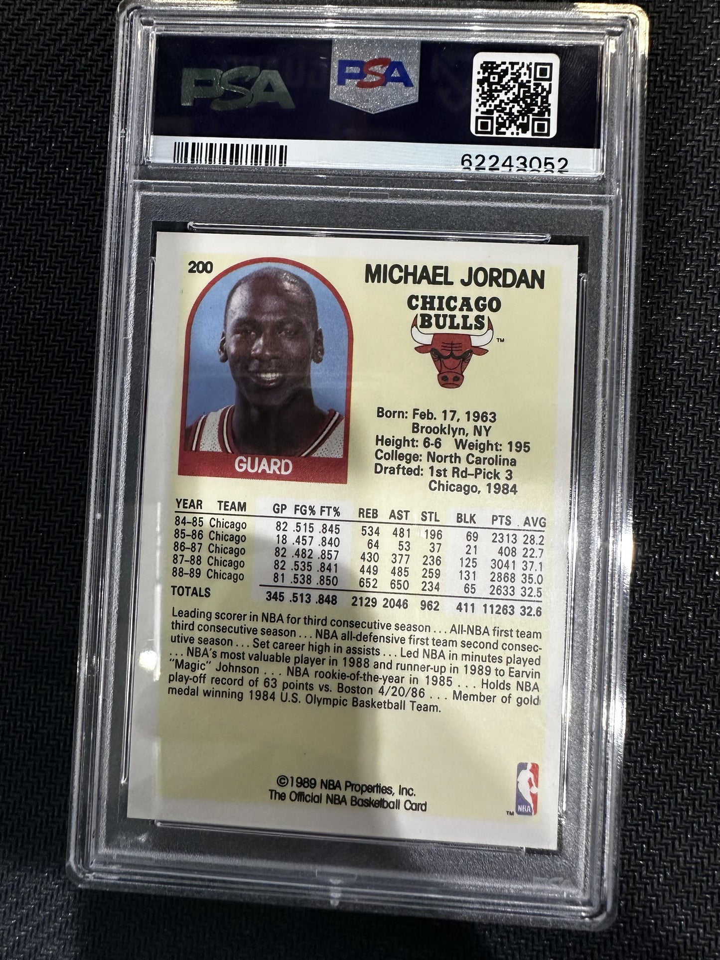 #200 Michael Jordan 1989-90 Hoops Chicago Bulls