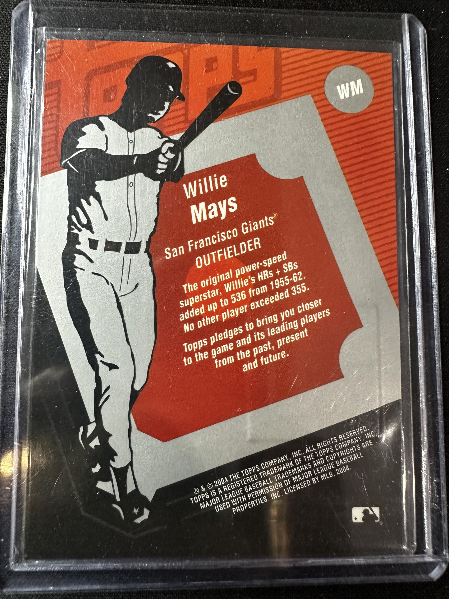 #WM Willie Mays 2004 Topps Clubhouse Collection MEM San Francisco Giants sports