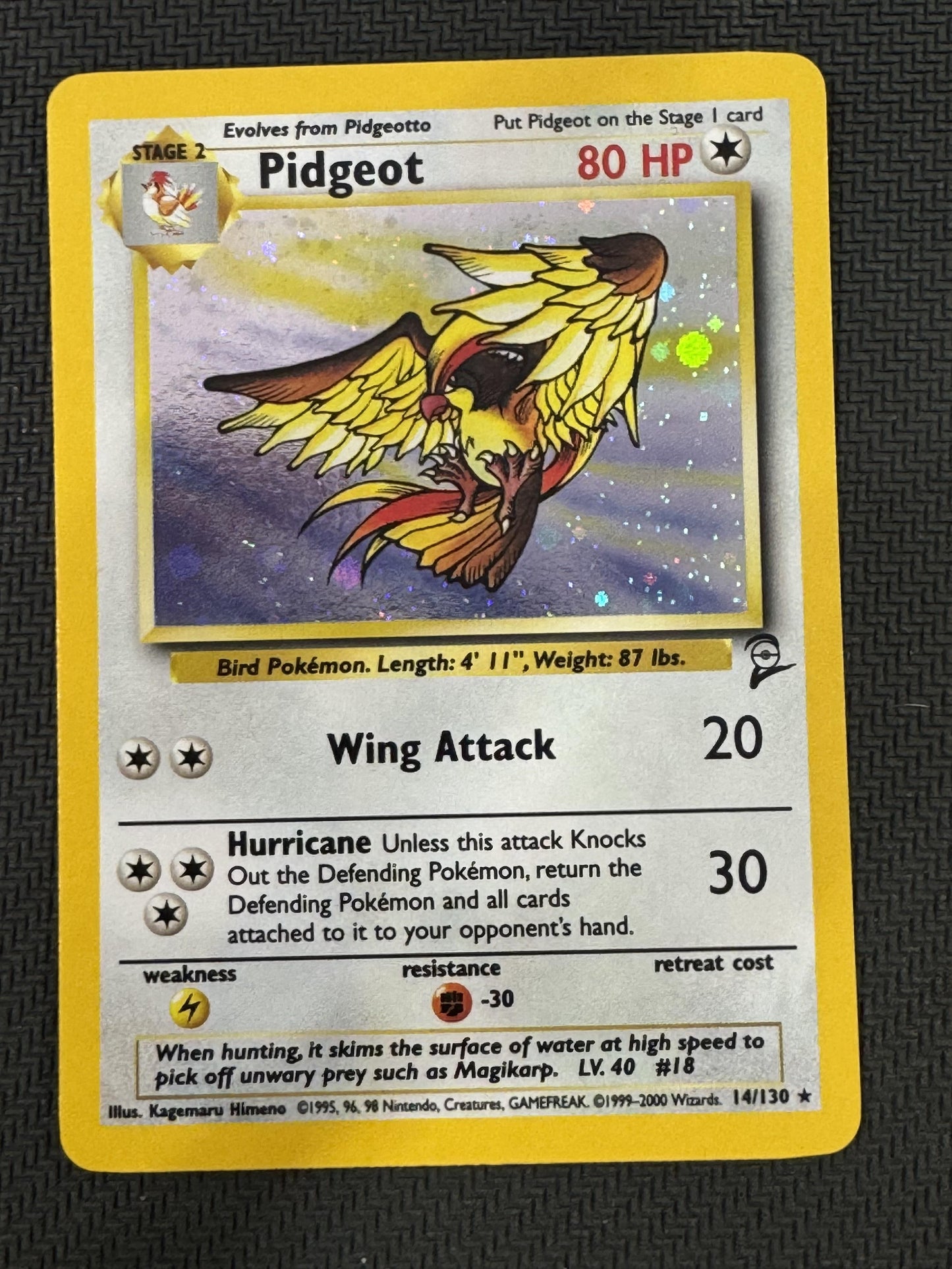 #014/130 Pidgeot Base Set 2