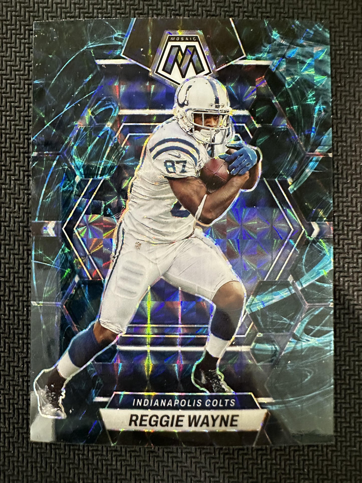 #101 Reggie Wayne 2023 Panini Mosaic Indianapolis Colts sports Genesis Mosaic