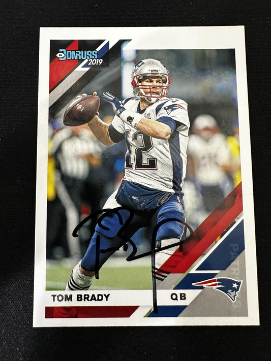 #162 Tom Brady 2019 Donruss Patriots In Person Auto with COA