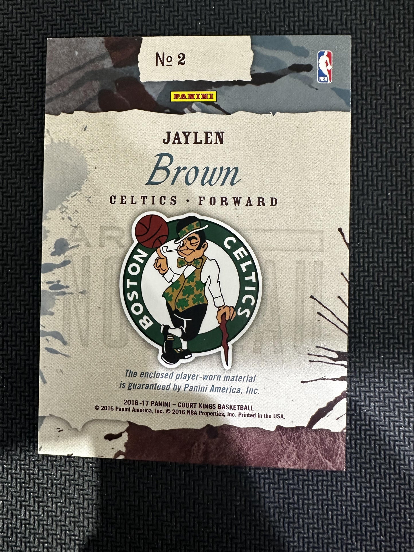 #2 Jaylen Brown 2016-17 Panini Court Kings MEM Boston Celtics sports Art Nouveau