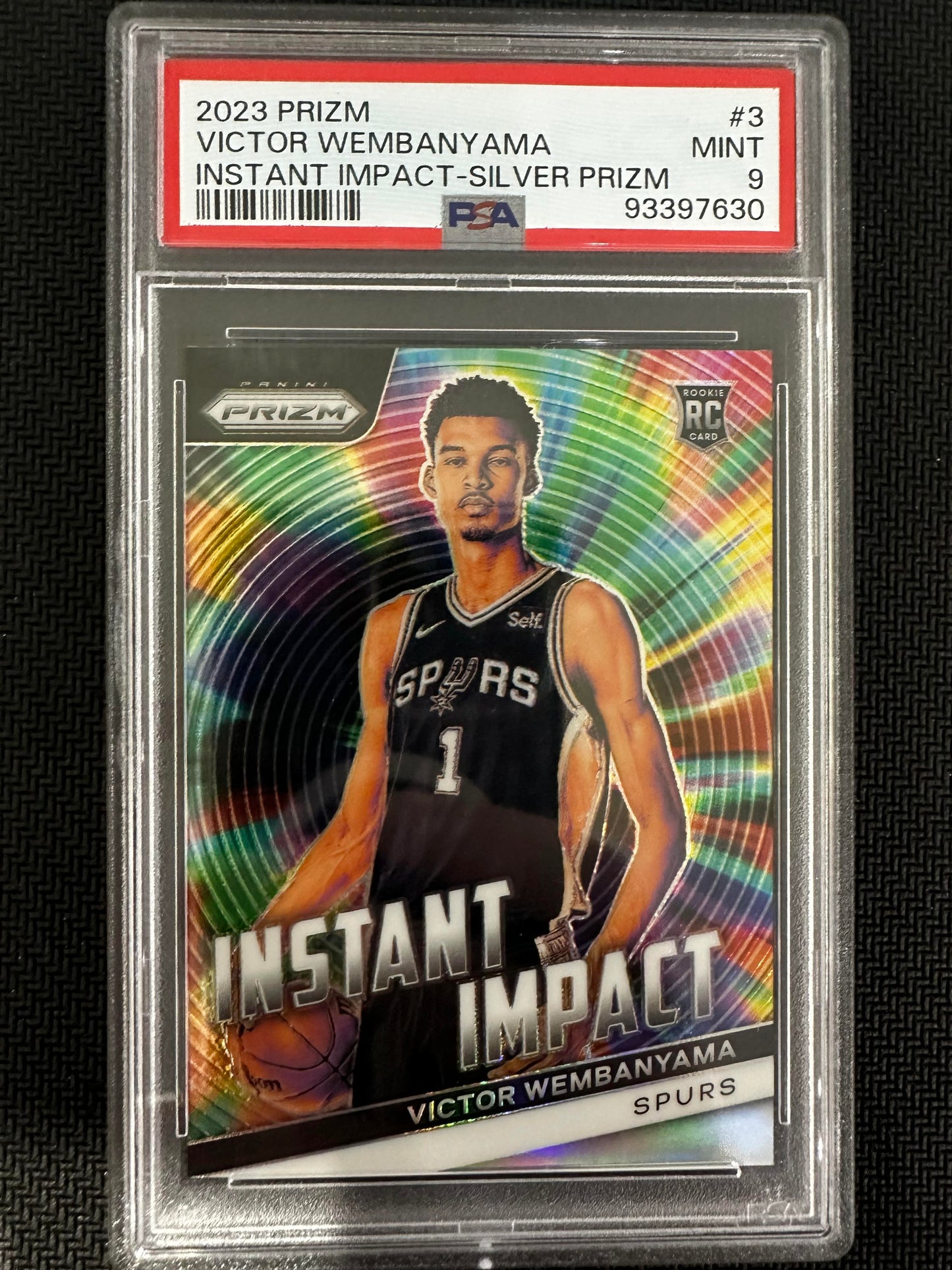 #3 Victor Wembanyama 2023-24 Panini Prizm Spurs Instant Impact Silver
