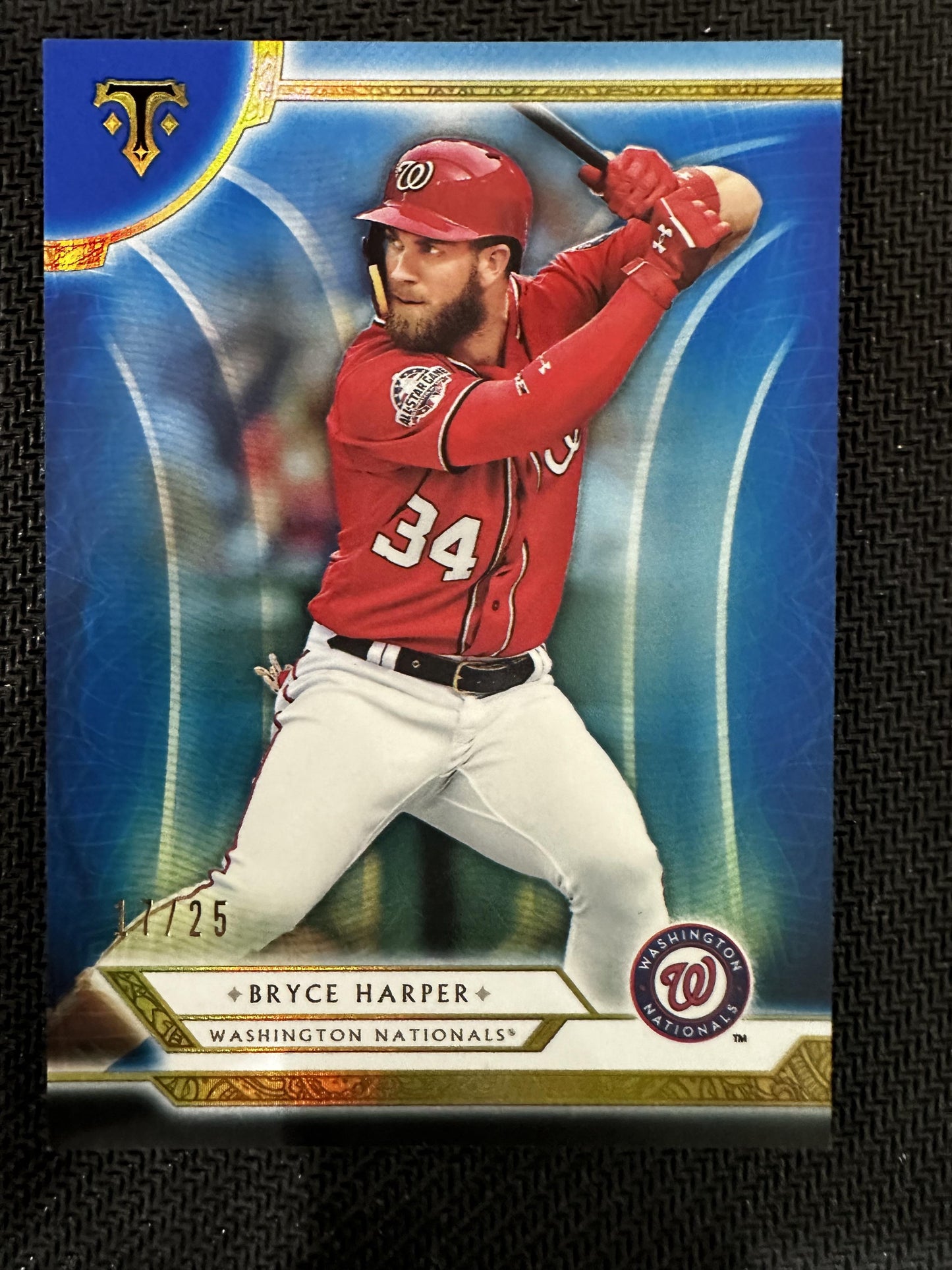 #1 Bryce Harper 2018 Topps Triple Threads SN #/25 Washington Nationals Sapphire