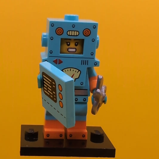 Cardboard Robot col23-6 Series 23 (complete Set with Stand and Accessories) CMF Minifigure Lego