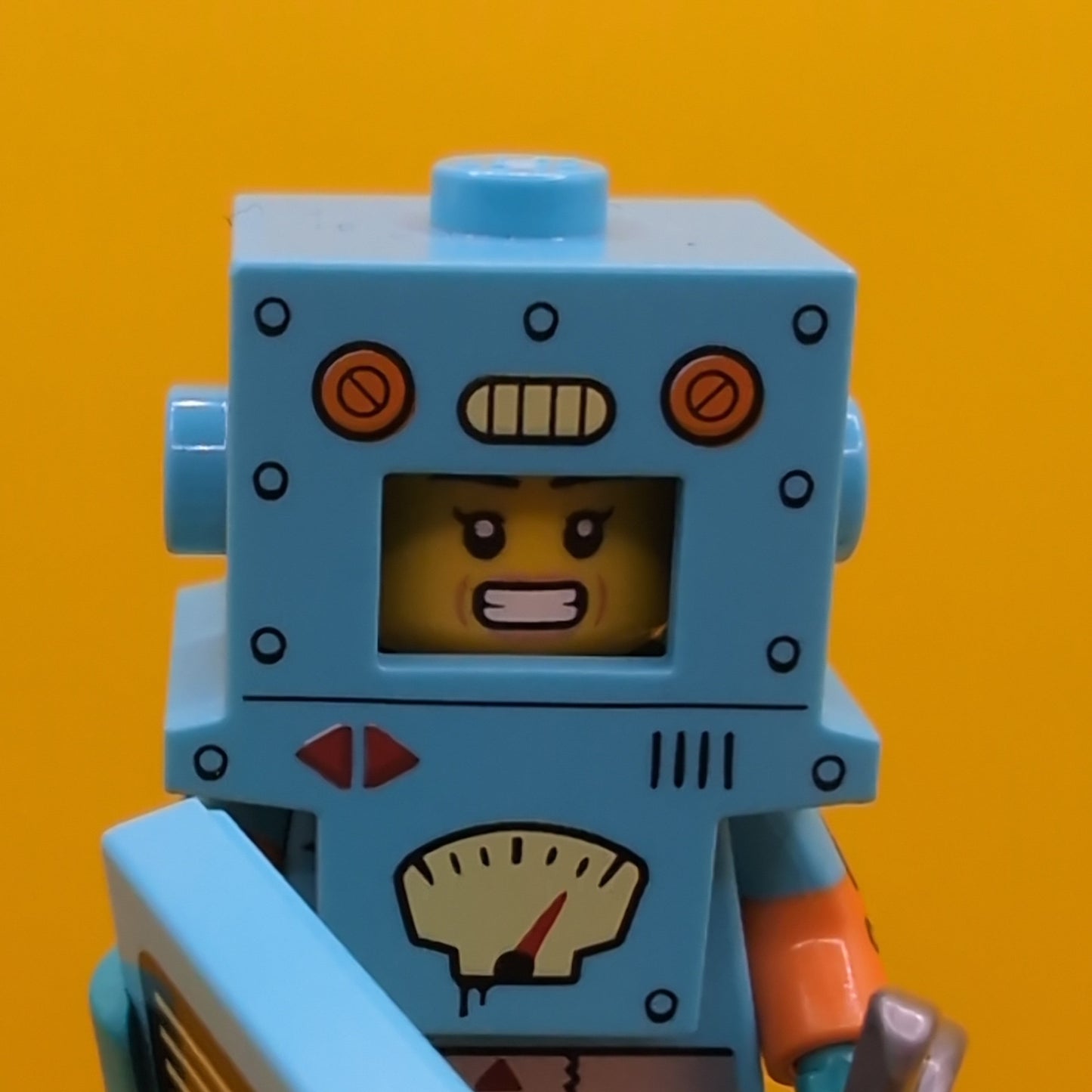 Cardboard Robot col23-6 Series 23 (complete Set with Stand and Accessories) CMF Minifigure Lego