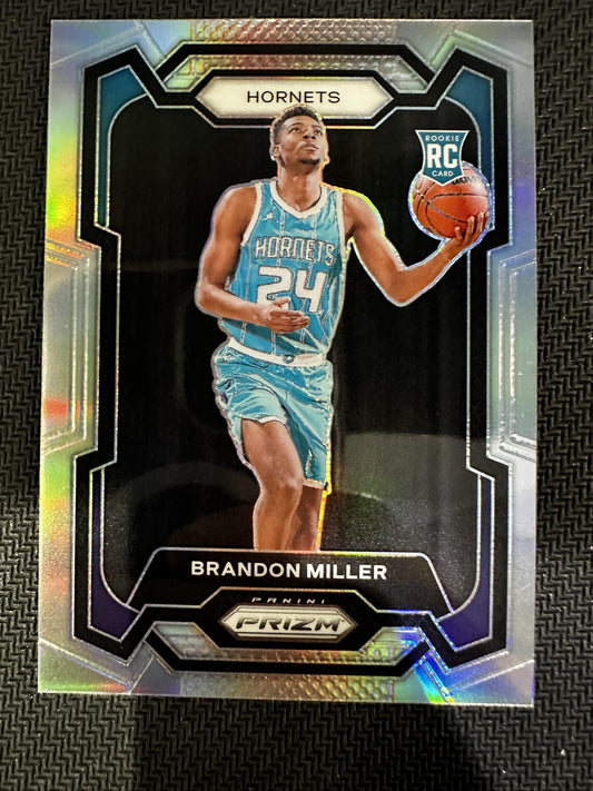 #152 Brandon Miller 2023-24 Panini Prizm RC Rookie Charlotte Hornets Silver