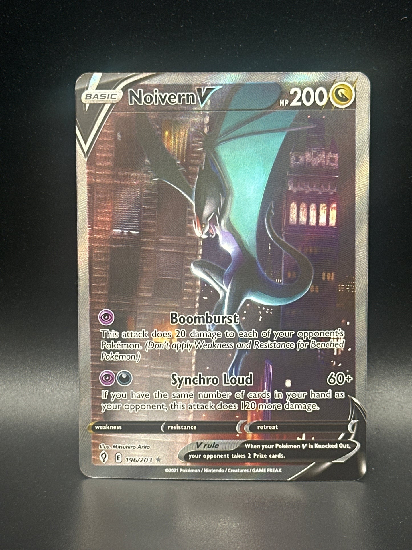 196/203 Noivern V (Alternate Full Art) SWSH07: Evolving Skies