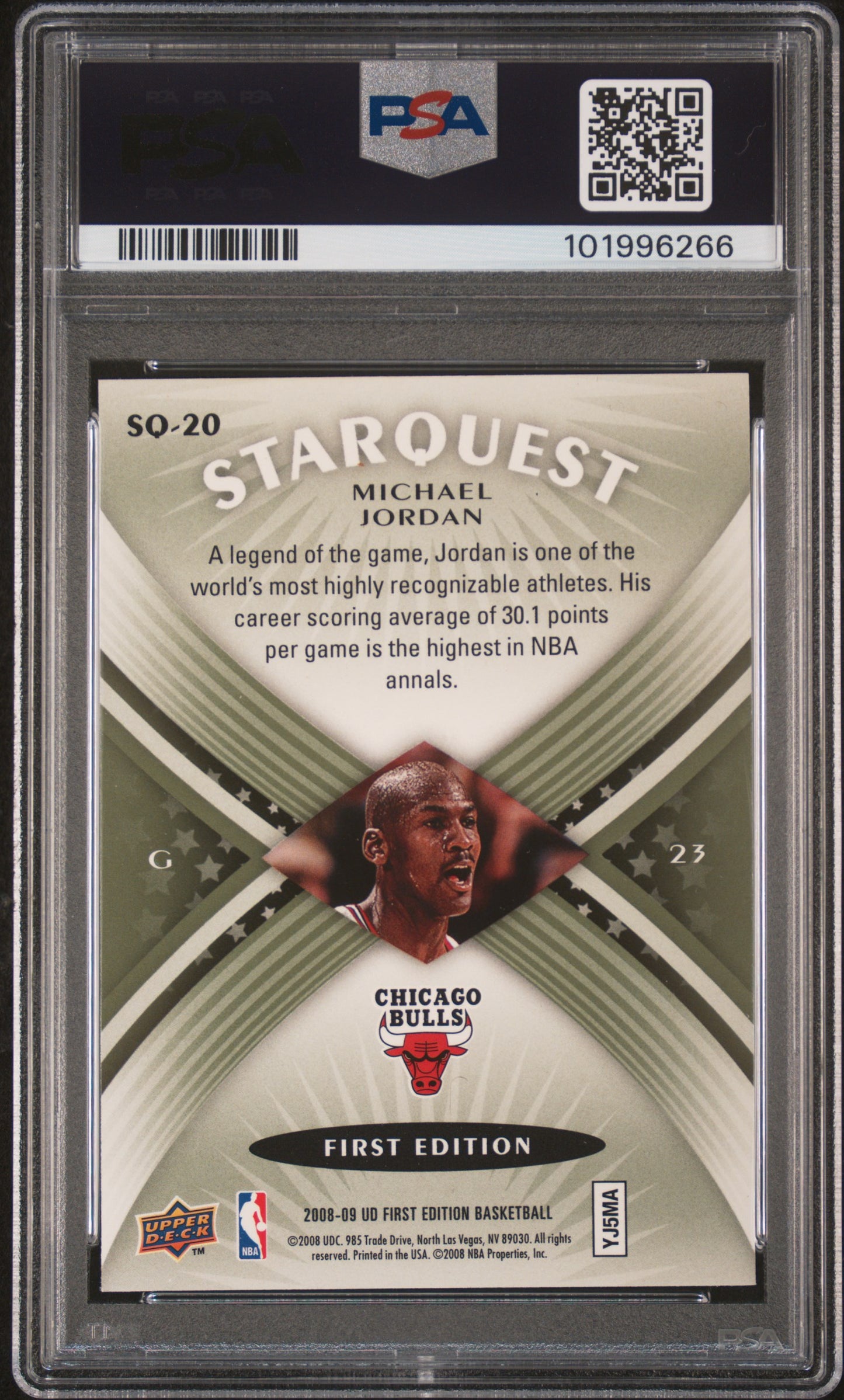 #SQ-20 Michael Jordan 2008 Upper Deck First Edition 8 Starquest Green