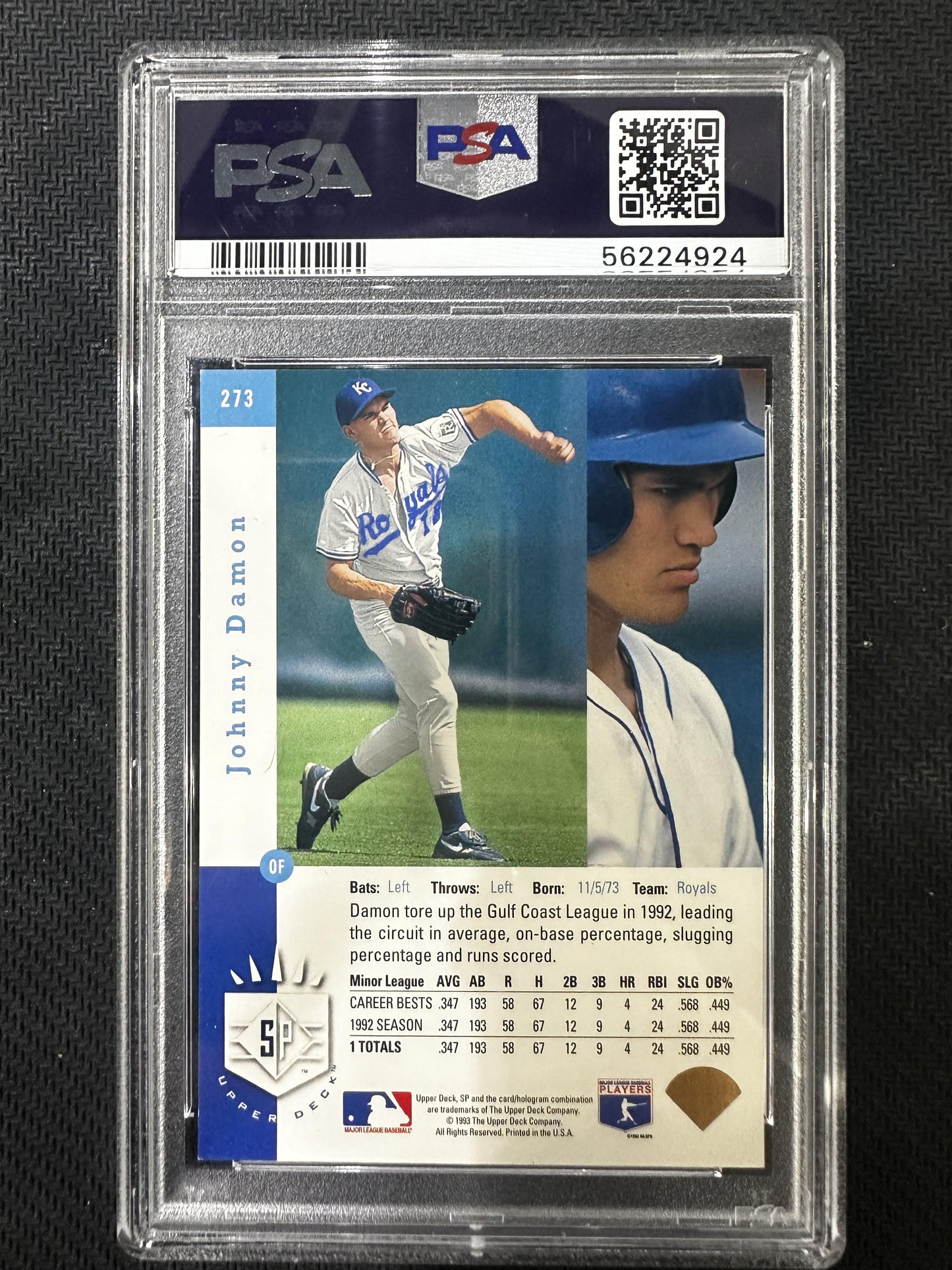 #273 Johnny Damon 1993 Sp 7 NM sports Foil