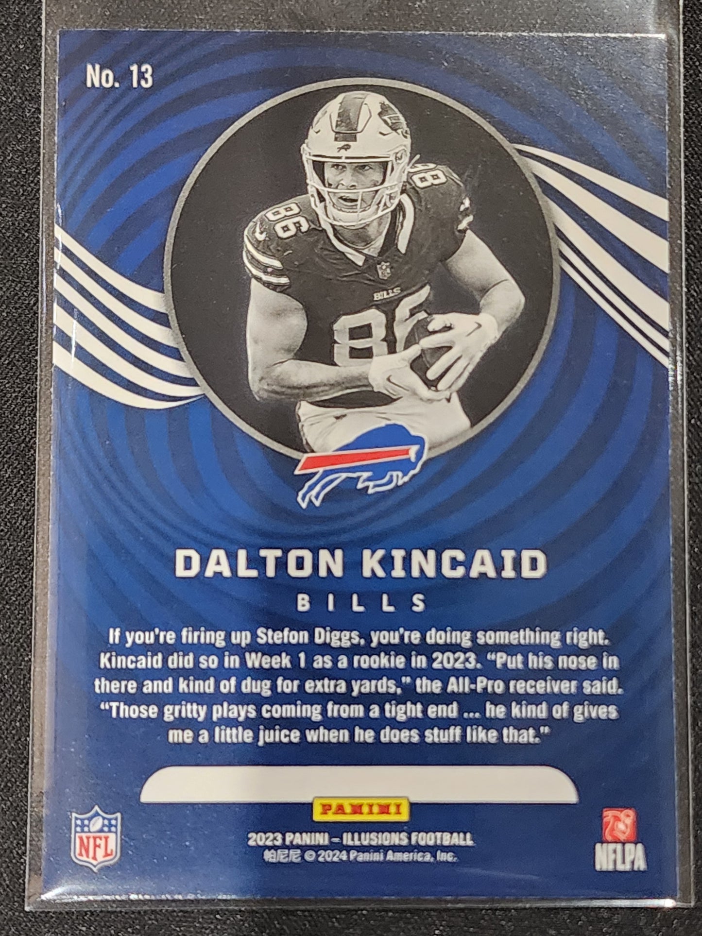 Dalton Kincaid 2023 Illusions Green Rookie Card Insert Buffalo bills