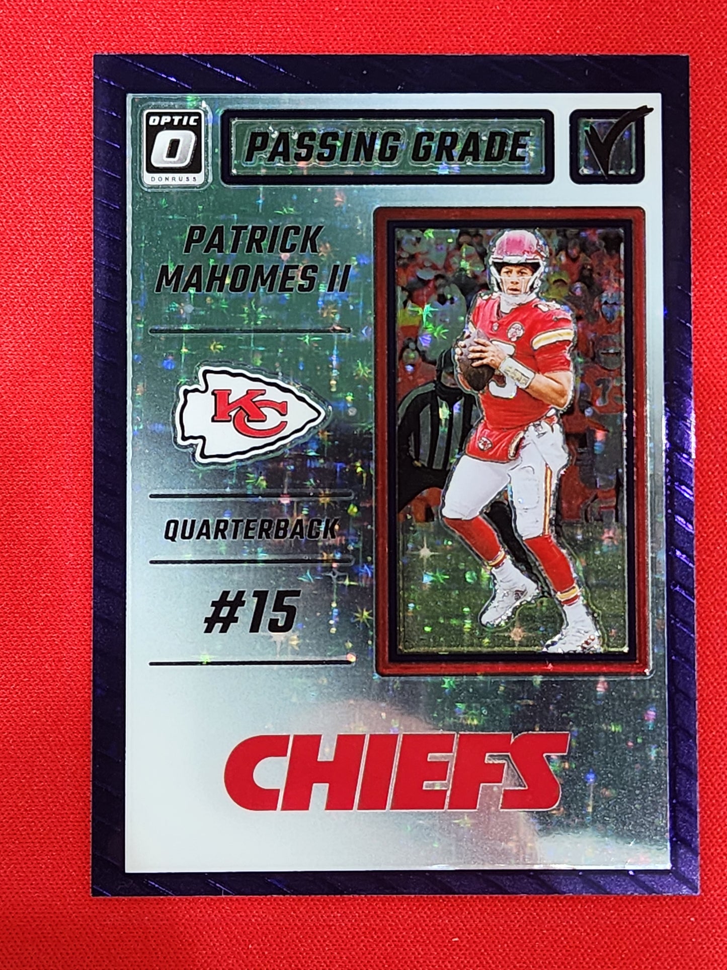 2023 Donruss Optic Patrick Mahomes II FOTL /25 Purple Stars Passing Grade Chiefs