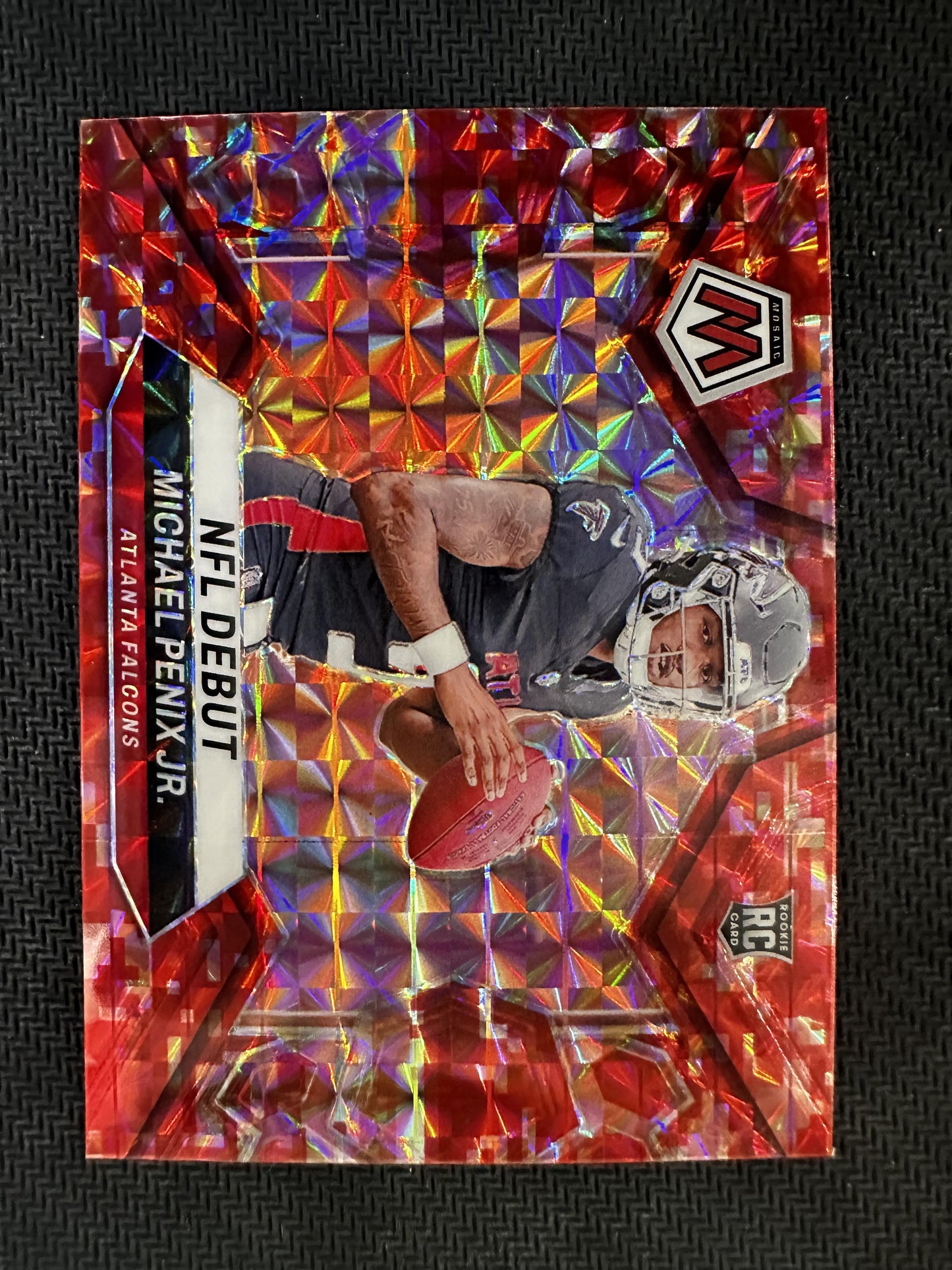 #274 Michael Penix Jr. 2024 Panini Mosaic Atlanta Falcons sports Mosaic Camo Red