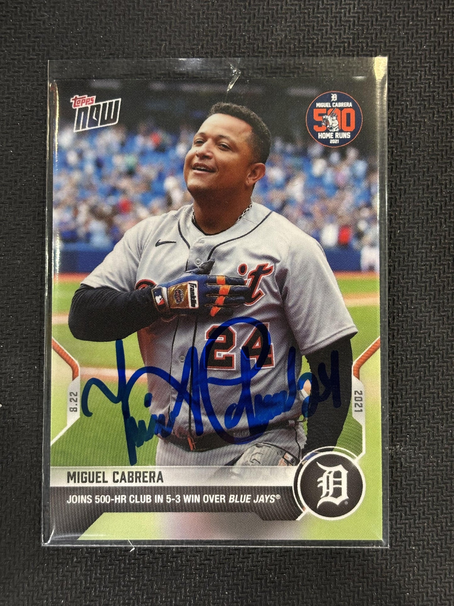 #691 Miguel Cabrera 2021 Topps Now In Person Auto With JSA Cert