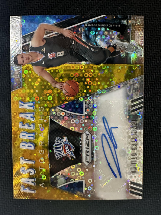 #FB-DGL Danilo Gallinari 2019-20 Panini Prizm #/10 Thunder Fast Break Auto Gold