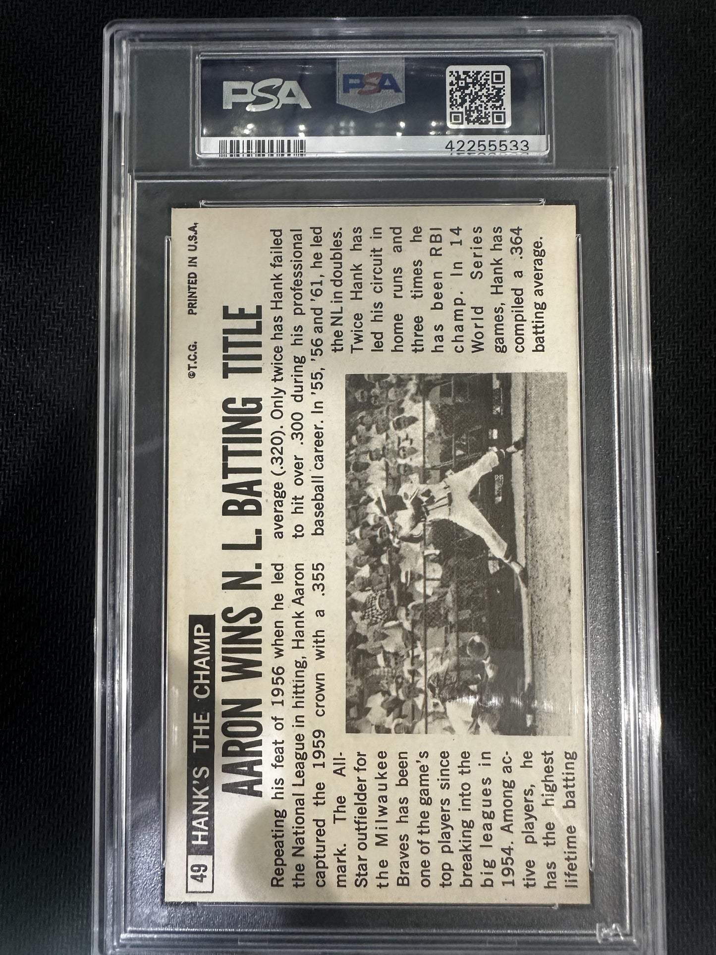 #49 Hank Aaron 1964 Topps Giants 7 NM sports