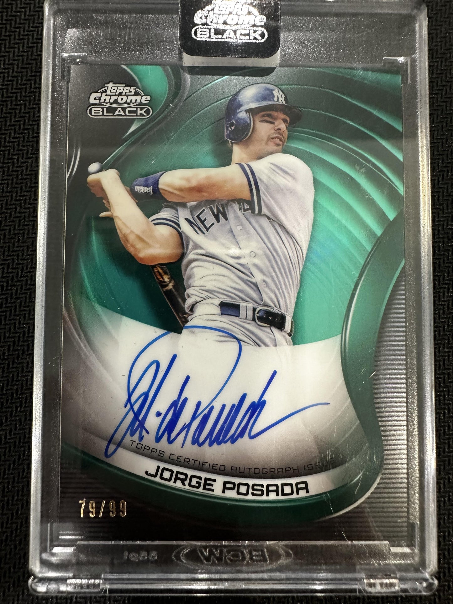 #CBA-JP Jorge Posada 2022 Topps Chrome Black SN,AU Auto #/99 Yankees Auto Green