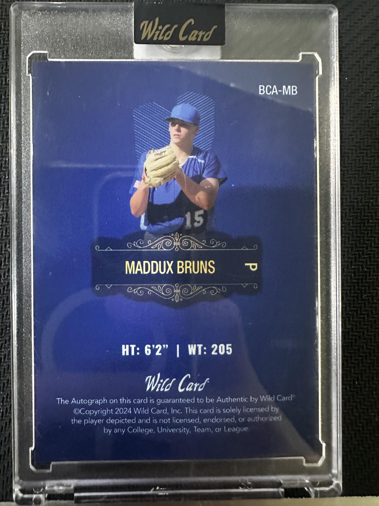 #BCA-MB Maddux Bruns 2024 Wild Card Matte Auto /3