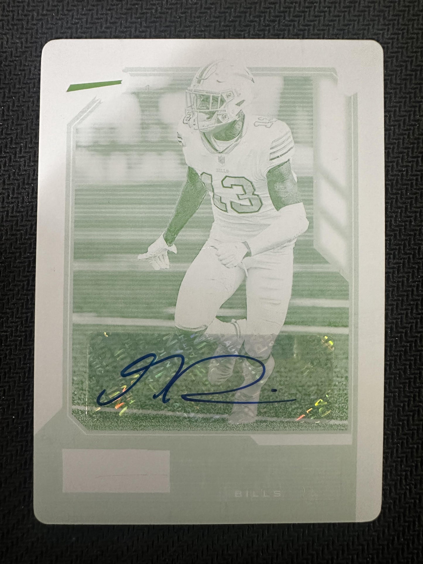 #140 Gabriel Davis 2020 Panini Playbook Auto /1 Bills Signatures Printing Plate