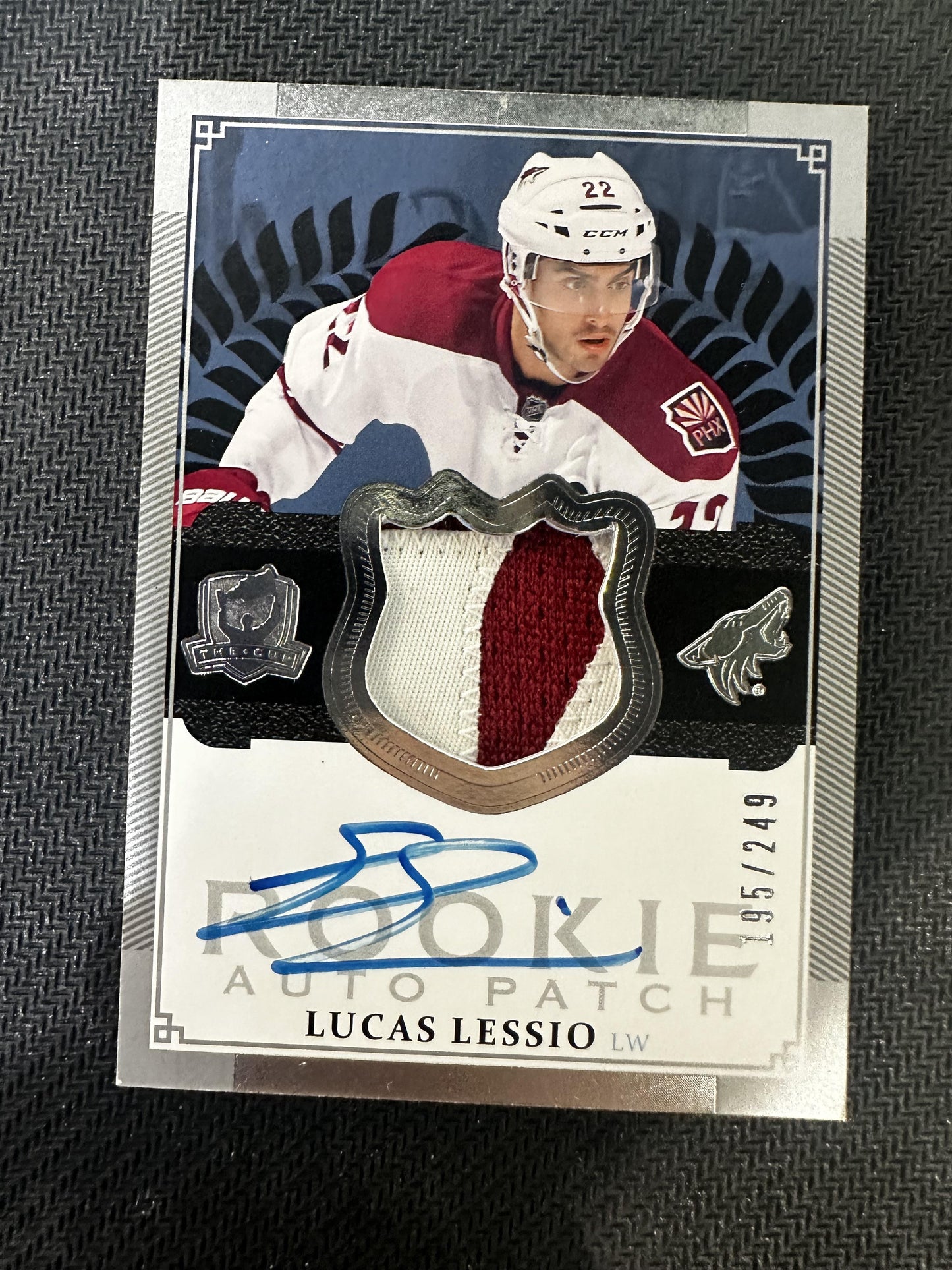 #158 Lucas Lessio 2013-14 Upper Deck The Cup Auto /22 Coyotes Gold